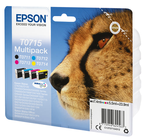 Epson Multipack 4-colours T0715 DURABrite Ultra Ink Epson Multipack 4-colours T0715 DURABrite Ultra Ink